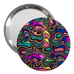 Bending Turn Distort Wave Modern 3  Handbag Mirrors by Wegoenart