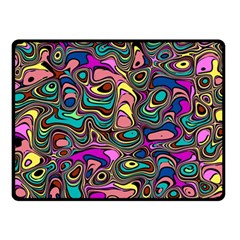 Bending Turn Distort Wave Modern Double Sided Fleece Blanket (small)  by Wegoenart