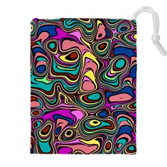 Bending Turn Distort Wave Modern Drawstring Pouch (5xl) by Wegoenart