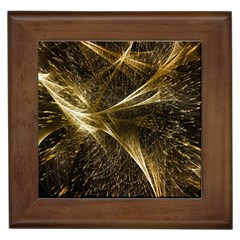 Quantum Physics Wave Particles Framed Tile by Wegoenart