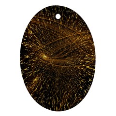 Quantum Physics Wave Particles Oval Ornament (two Sides) by Wegoenart