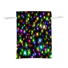 Star Colorful Christmas Abstract Lightweight Drawstring Pouch (m) by Wegoenart