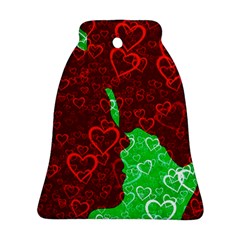 Love Lovers Romance Background Bell Ornament (two Sides) by Wegoenart