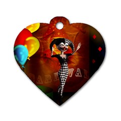 Cute Little Harlequin Dog Tag Heart (one Side) by FantasyWorld7