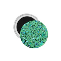 Green Flowers 1.75  Magnets