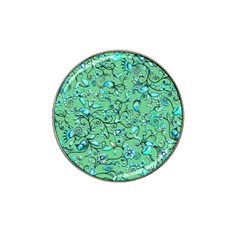 Green Flowers Hat Clip Ball Marker