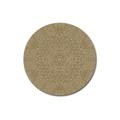 Wood In The Forest And Stars Mandala Magnet 3  (round) by pepitasart