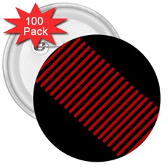 Bandes Lignes Rouge 3  Buttons (100 Pack)  by kcreatif