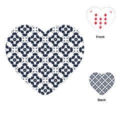 Abstrait Formes Bleu  Playing Cards Single Design (heart) by kcreatif