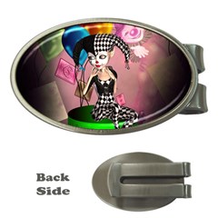 Cute Little Harlequin Money Clips (oval)  by FantasyWorld7