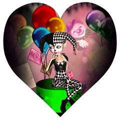 Cute Little Harlequin Wooden Puzzle Heart by FantasyWorld7