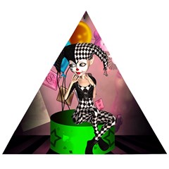 Cute Little Harlequin Wooden Puzzle Triangle by FantasyWorld7