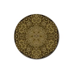 Heavy Metal Flower And Heavenly Feelings Rubber Coaster (round)  by pepitasart