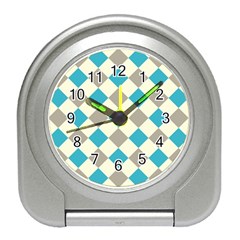 Background Graphic Wallpaper Stylized Colorful Fun Geometric Design Decor Travel Alarm Clock by Vaneshart