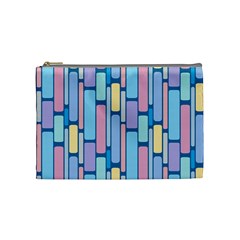 Background Wallpaper Block Pattern Cosmetic Bag (medium)