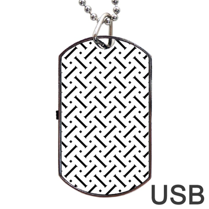 Design Repeating Seamless Pattern Geometric Shapes Scrapbooking Dog Tag USB Flash (Two Sides)
