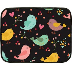 Birds Cute Pattern Background Fleece Blanket (mini)