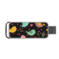 Birds Cute Pattern Background Portable Usb Flash (two Sides) by Vaneshart