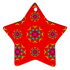 Geometric Design Decor Decorative Repeating Pattern Seamless Star Ornament (two Sides) by Vaneshart