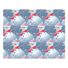 Christmas Snowman Double Sided Flano Blanket (large) 