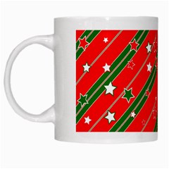 Christmas Paper Star Texture White Mugs