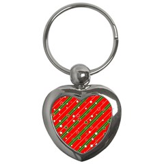 Christmas Paper Star Texture Key Chain (heart) by Vaneshart