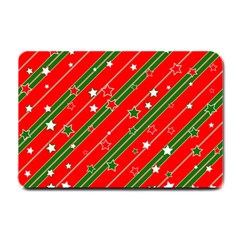 Christmas Paper Star Texture Small Doormat  by Vaneshart