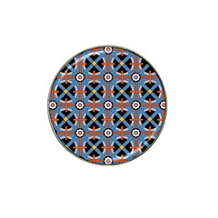 Pattern Weave Background Blue Red Black Hat Clip Ball Marker