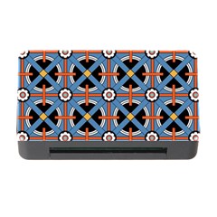 Pattern Weave Background Blue Red Black Memory Card Reader With Cf by Vaneshart