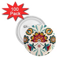 Baatik Print  1 75  Buttons (100 Pack) 