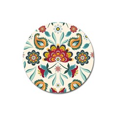 Baatik Print  Magnet 3  (round) by designsbymallika