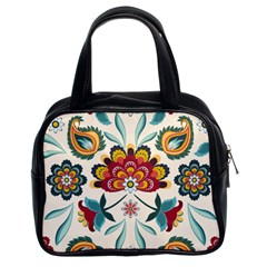 Baatik Print  Classic Handbag (two Sides) by designsbymallika