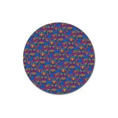 Boho Pattern Magnet 3  (round) by designsbymallika