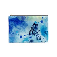 Blue Shaded Design Cosmetic Bag (medium)