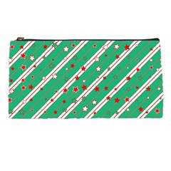 Christmas Paper Stars Pattern Texture Background Pencil Cases