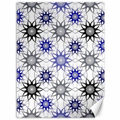 Pearl Pattern Floral Design Art Digital Seamless Blue Black Canvas 36  X 48  by Vaneshart
