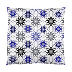 Pearl Pattern Floral Design Art Digital Seamless Blue Black Standard Cushion Case (two Sides) by Vaneshart