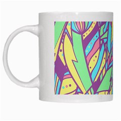 Feathers Pattern White Mugs by Sobalvarro