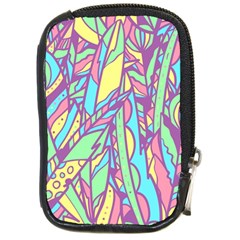 Feathers Pattern Compact Camera Leather Case