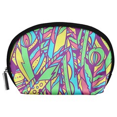 Feathers Pattern Accessory Pouch (large)
