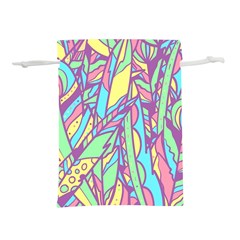 Feathers Pattern Lightweight Drawstring Pouch (s)