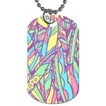 Feathers Pattern Dog Tag (Two Sides) Back