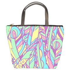 Feathers Pattern Bucket Bag