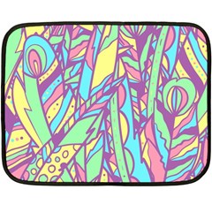 Feathers Pattern Double Sided Fleece Blanket (mini) 