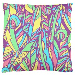 Feathers Pattern Large Flano Cushion Case (two Sides)