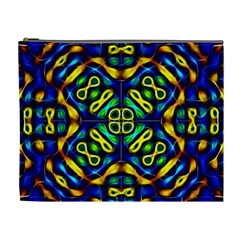 Pattern Geometric Glow Colors Lines Seamless Cosmetic Bag (xl) by Vaneshart