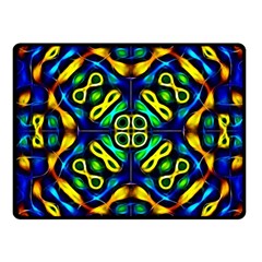 Pattern Geometric Glow Colors Lines Seamless Fleece Blanket (small)