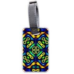 Pattern Geometric Glow Colors Lines Seamless Luggage Tag (two Sides)