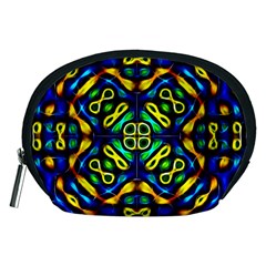 Pattern Geometric Glow Colors Lines Seamless Accessory Pouch (medium)