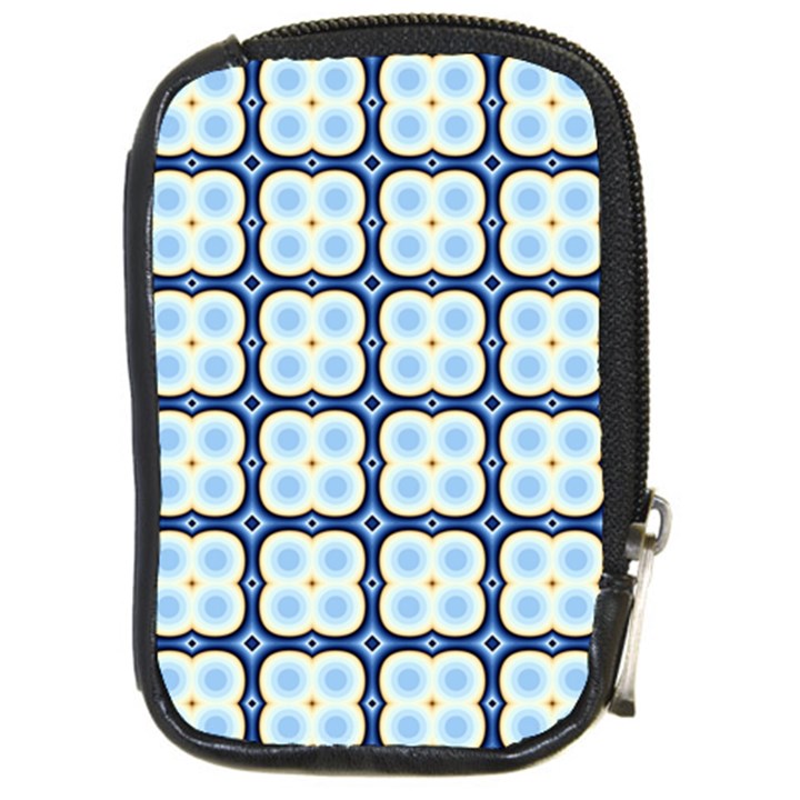 Pattern Design Art Scrapbooking Geometric Cubes Compact Camera Leather Case